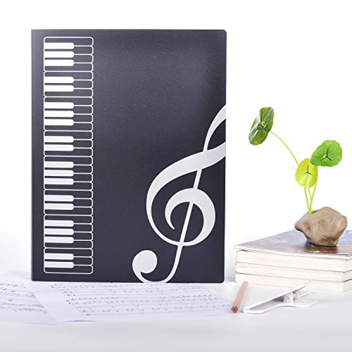 Music folder piano score folder Music folder storage Holder A4 Size Folder,40 Pockets Chorus dedicated Sheet Music Folder
