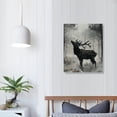 thumbnail image 4 of PIKWEEK  Black and White Deer Canvas Wall Art Forest Elk Picture Painting for Home Living Room Bedroom Decor, 4 of 5