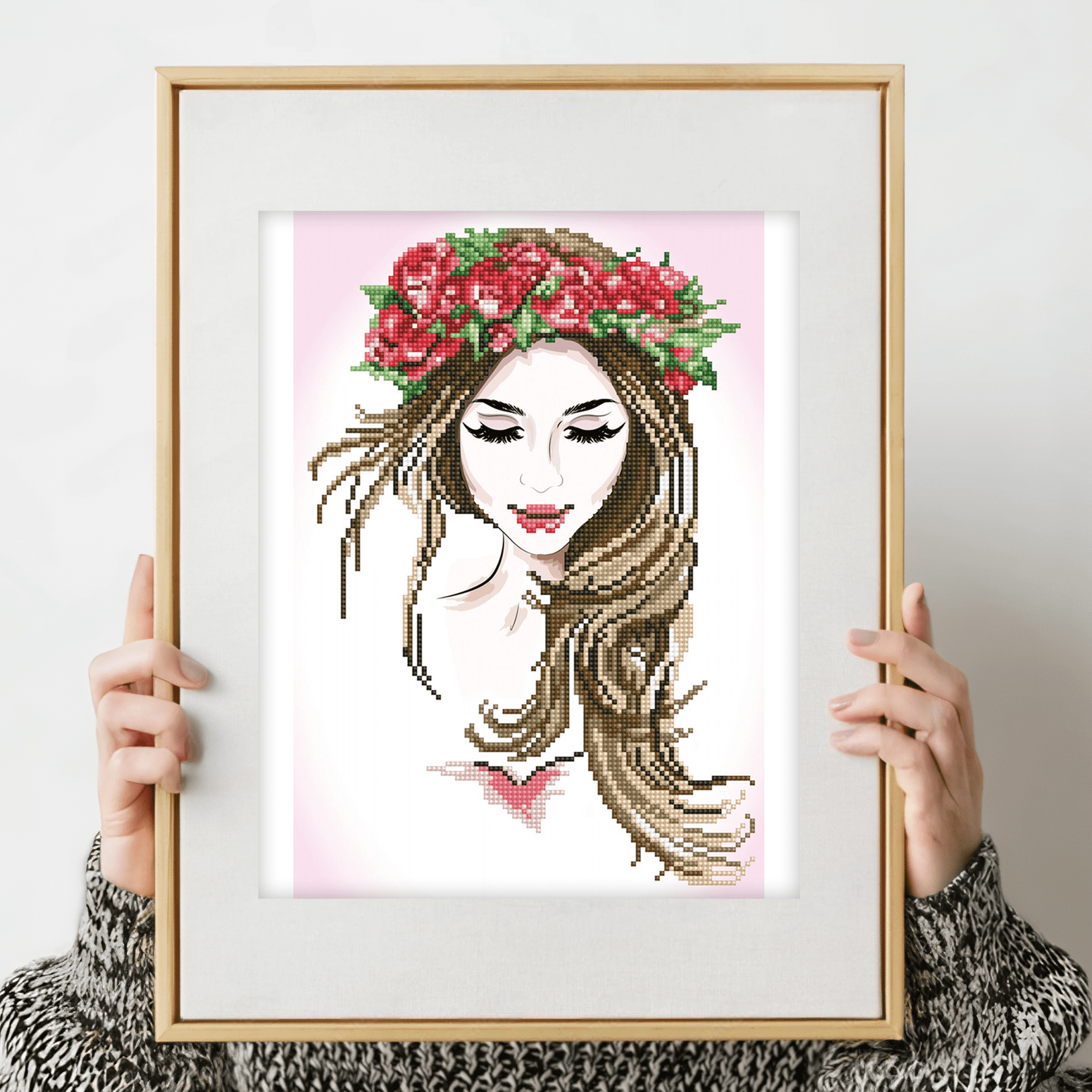 Diamond Dotz Garland Beauty Diamond Painting Kits for Adults - Diamond Art Kits a Relaxing Creative Craft Kit with Dotz Gems 16"x11"