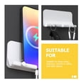 thumbnail image 4 of MasteelfCA Phone Storage Organizer Phone Bracket Wall Adhesive Phone Stand with Hook, 4 of 8