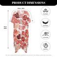 thumbnail image 6 of Xoenoiee Red Monstera Palm Leaves Print Women Kimono Cardigans Casual Summer Tops Cover up Open Front Resort Wear Women's Swimwear Cover Ups Kimono Bikini Cover Up Beachwear, 6 of 7