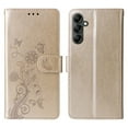 thumbnail image 2 of For Samsung Galaxy A14 4G / 5G 6.6 inch Embossed Butterfly Flowers With Card Slots And A Cash Compartment Shockproof Kickstand Flip Leather Phone Case For Women,Gold,For Galaxy A14 4G / 5G, 2 of 8