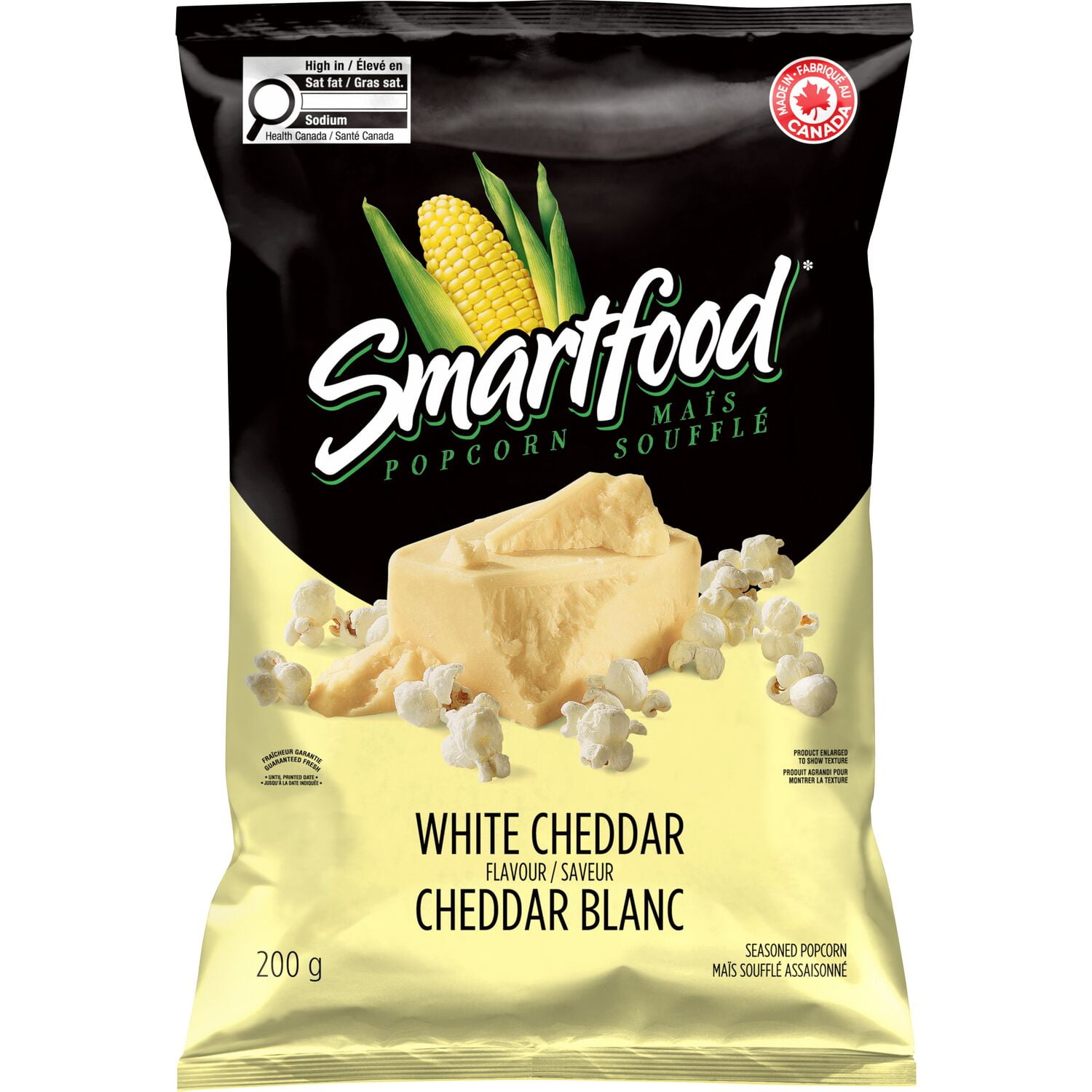 Maïs soufflé assaisonné Smartfood Cheddar blanc