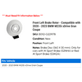 thumbnail image 2 of Front Left Brake Rotor - Compatible with 2020 - 2023 BMW M235i xDrive Gran Coupe 2021 2022, 2 of 2
