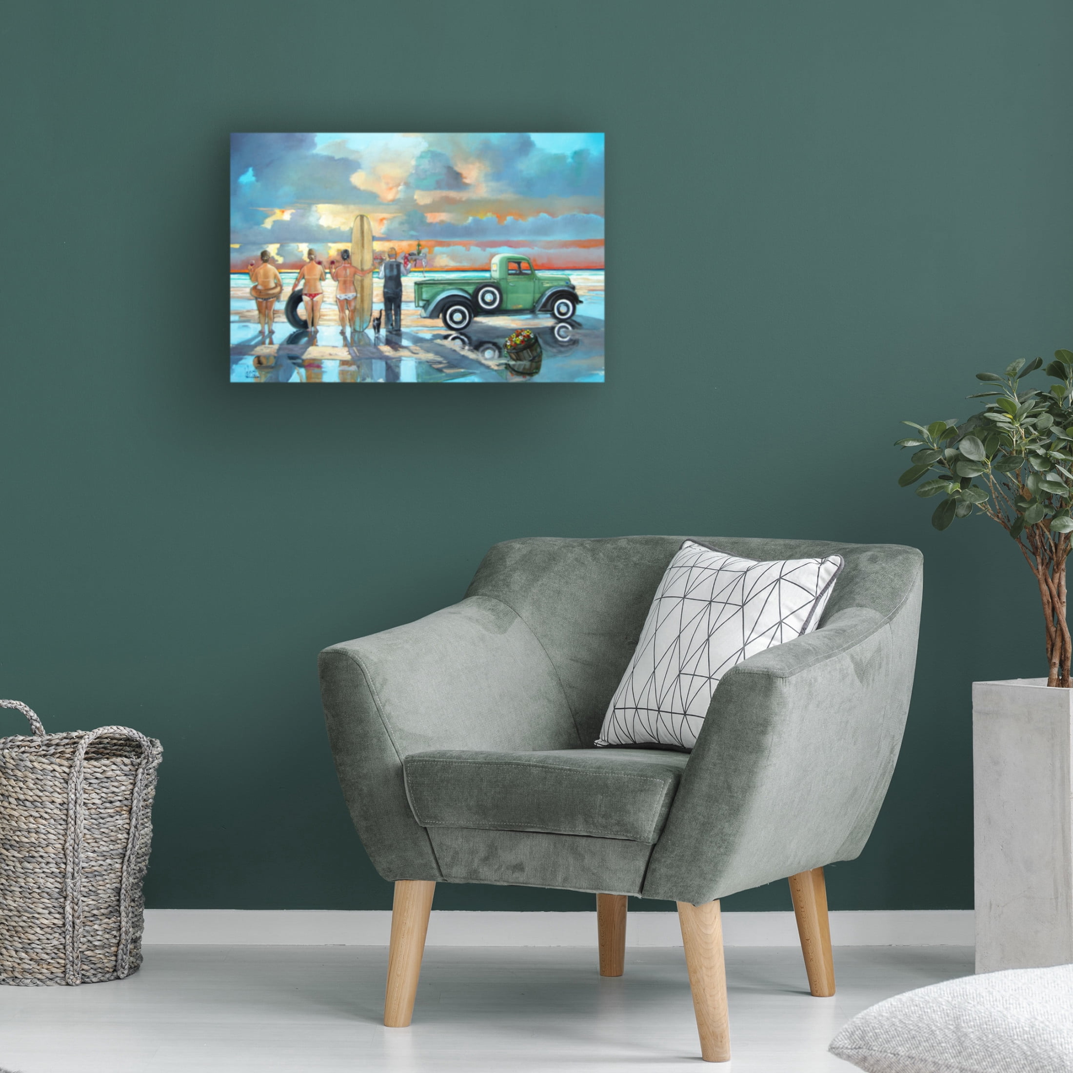 Canvas Wall Art - Ronald West 'Sundowner' Wall Art for Living Room, Bedroom, or Office Décor by Trademark Fine Art - 19 x 12 Inches
