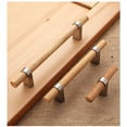 thumbnail image 4 of Manija de puerta de armario, cajón, herraje anticolisión de estilo europeo, manija de puerta de armario, manija de madera maciza simple moderna, 4 of 5