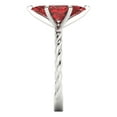 thumbnail image 3 of 2 ct Marquise Cut Natural Garnet Solitaire 18K White Gold Womens Engagement Ring, 3 of 5