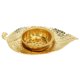 thumbnail image 4 of Olla de incienso estilo árabe Material de Metal dorado bandejas de incienso decorativas de humor relajante de mano para oficina, 4 of 8