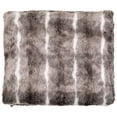 thumbnail image 6 of Northlight Two-Toned Striped Faux Fur Throw Blanket - 50" x 60" - White and Gray, 6 of 9
