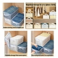 thumbnail image 4 of 2 Pack Clear Clothing Storage Boxes, 26L Large Capacity Foldable, With Steel Frame Reinforced Hardboard Base, Ideal For Wardrobe, Dormitory Clothing And Toy Organization, 4 of 13