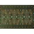 thumbnail image 1 of Ahgly Company Machine Washable Indoor Rectangle Persian Turquoise Blue Traditional Area Rugs, 5' x 7', 1 of 4