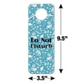 thumbnail image 6 of Blue Mermaid Pattern with Seashells Fish Manta Rays Ocean Plastic Door Knob Hanger Sign, 6 of 6
