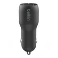thumbnail image 2 of Belkin 24 Watt Dual USB Car Charger - 2 12W USB A Ports with Fast Charging for Apple iPhone 16, 15 14, 13 Series, Samsung Galaxy, AirPods & More - USB-C Charger, 2 of 5