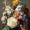 Floral, variant on Cubism Abstract Female Portrait Canvas Print Wall Art for Living Room Bedroom Hotel Lobby