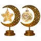 thumbnail image 4 of Lámpara decorativa estrella LED, luz nocturna de hierro forjado, diseño moderno, luz cálida, ideal para dormitorio, metal resistente, estrella luminosa, decoración de interiores, luz, 4 of 9