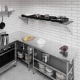 thumbnail image 4 of Express KitchQuip Stainless Steel Tubular Wall Shelf | Appliance & Equipment Metal Shelving | Kitchen, Restaurant, Garage, Laundry, Utility Room | NSF Certified | (72" Long x 18" Deep), 4 of 4