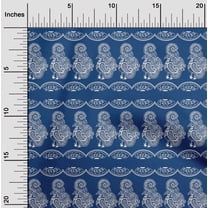 oneOone Organic Cotton Voile Fabric Floral & Bird Block Printed Craft Fabric BTY 42 Inch Wide