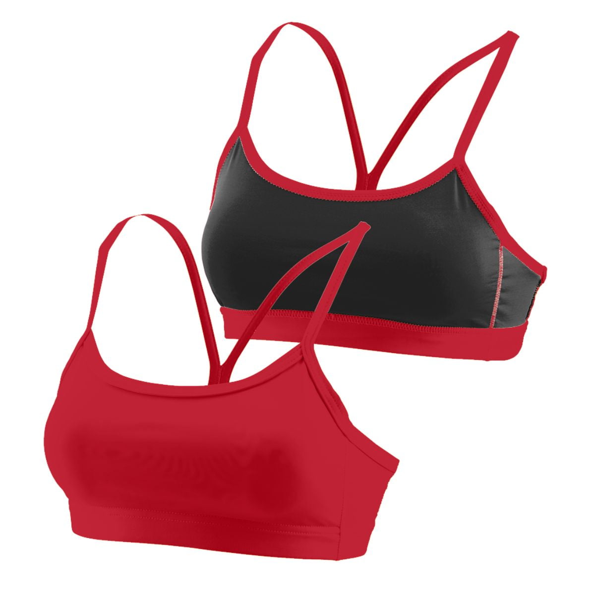red and black sports bra
