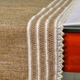 thumbnail image 4 of The HomeCentric Decorative Beige 8 - 10 Seater Table Runner 14 x 120 inch, Lace, Burlap, Moroccan, Boho, Jute, Solid Table Runner for Party, Dining, Outdoor, Kitchen, Contemporary - Jute Table Charm, 4 of 4