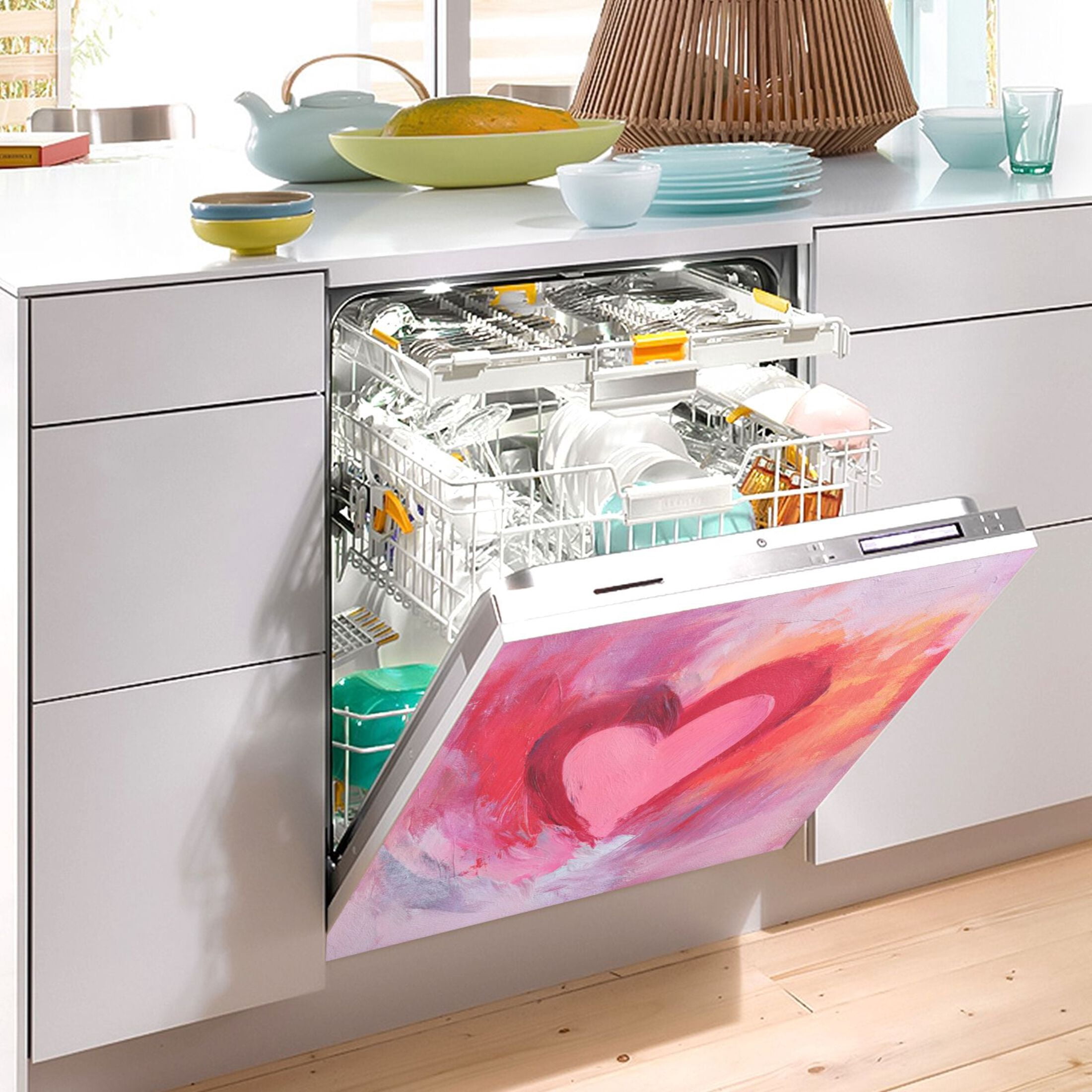 IAUYY Magnetic decorative sticker - 23x26 Inch PVC Refrigerator Decorative Cover, Removable DIY Art for Kitchen Appliances A Pure Heart