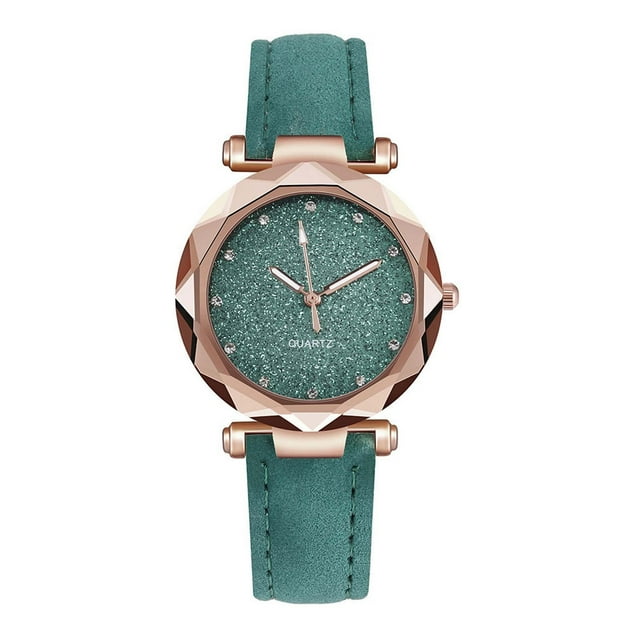 Reloj de cuarzo para mujer, relojes para mujer, relojes para mujer, conjunto de pulsera con flores, reloj de pulsera para mujer, reloj de cuarzo casual de cuero.