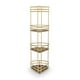 thumbnail image 4 of Esquinero Para Baño Estante Organizador Mueble Para Baño 4 Niveles Metalico Dorado Madera Acacia, 4 of 11