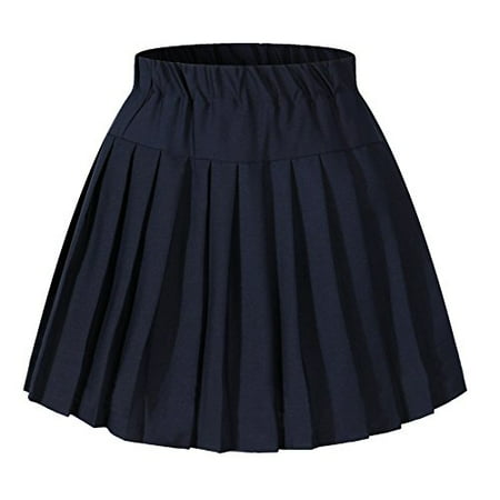 Genetic Los Angeles Girl`s Sailor Navy Skirt Elasticated Pleated Costumes School Uniform (S,Blue)