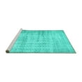 thumbnail image 2 of Ahgly Company Machine Washable Indoor Rectangle Persian Turquoise Blue Traditional Area Rugs, 5' x 7', 2 of 4