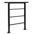 thumbnail image 3 of IVV Handrails for Outdoor Steps Fits 1 to 3 Steps, Outdoor Stair Railing, Wrought Iron Handrail with Installation Kit for Concrete Steps, Porch Steps (3 Steps), Matte Black, 3 of 9