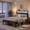 Brown, variant on Bexfil Full Size Bed Frame,Heavy Duty Metal Platform with Storage Headboard and LED Light,No Box Spring Needed,Easy Assembly,Brown