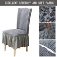 thumbnail image 6 of Chair Covers for Dining Room Set of 4 Stretch Chair Slipcovers with Skirt Removable Washable Kitchen Chair Protector Cover (Grey, 4pcs), 6 of 14