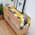 thumbnail image 4 of Table Runner Watercolor Art Table Decoration for Kitchen Dinning Yellow Black Square Table Decoration for Indoor Outdoor Party Wedding Decor 13x72inch, 4 of 7