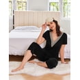 thumbnail image 6 of Ekouaer Womens Pajama Sets Pajamas Sets Sleepwear Shorts Lounge Set summer pajamas for women, 6 of 6