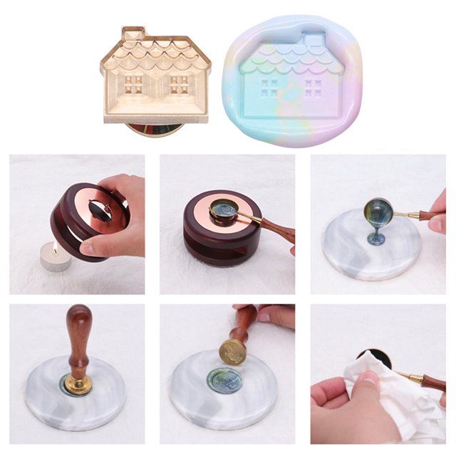 Cabeza de cobre con forma especial Cabeza de cera esmaltada clásica vintage para álbumes de recortes (I) JShteea Libre de BPA