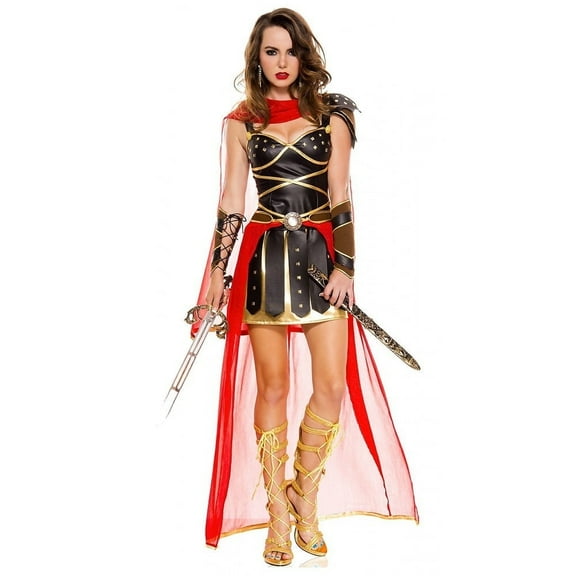 Music Legs Women's Dark Greek Warrior Adult Costume - X-Large