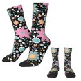 thumbnail image 2 of Boho Floral Stockings Bohemian Style Hippie Graphic Retro Socks Winter Non Skid Socks Wome, 2 of 7