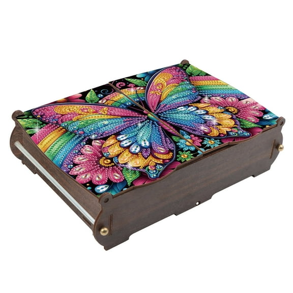 Diamond Painting Kit Storage Box Colorful Butterfly DIY Multi-Purpose Craft Storage Box Ideal for Home Offices and Holiday Gifts