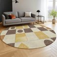 thumbnail image 6 of Addison Rugs Mayfield Premium Machine Washable Transitional Geometric Brown Round Rug, 8' x 8', 6 of 6