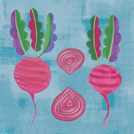 Veggie Stock - Veggie Time IV Blue Poster Print by Farida Zaman