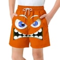 thumbnail image 2 of Eltusu Boys Board Shorts, Drawstring Loose Fit Funny Elastic Waistband Swim Trunks Orange Size 7T, 2 of 3