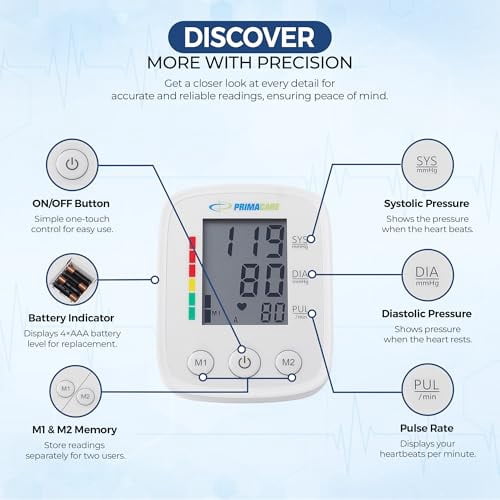 Primacare DS-8007 Automatic Digital Blood Pressure Monitor