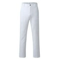 thumbnail image 6 of Men's Casual Pants Men Spring And Summer Casual All Solid Color Linen Fashion Trousers Loose Beach Pants White M, 6 of 7