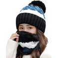 thumbnail image 1 of LinYooLi Ensemble Bonnet et Foulard d'Hiver pour Femmes, Doux et Moelleux, Multicolore, Bearies, Bonnet Décontracté, 1 of 5