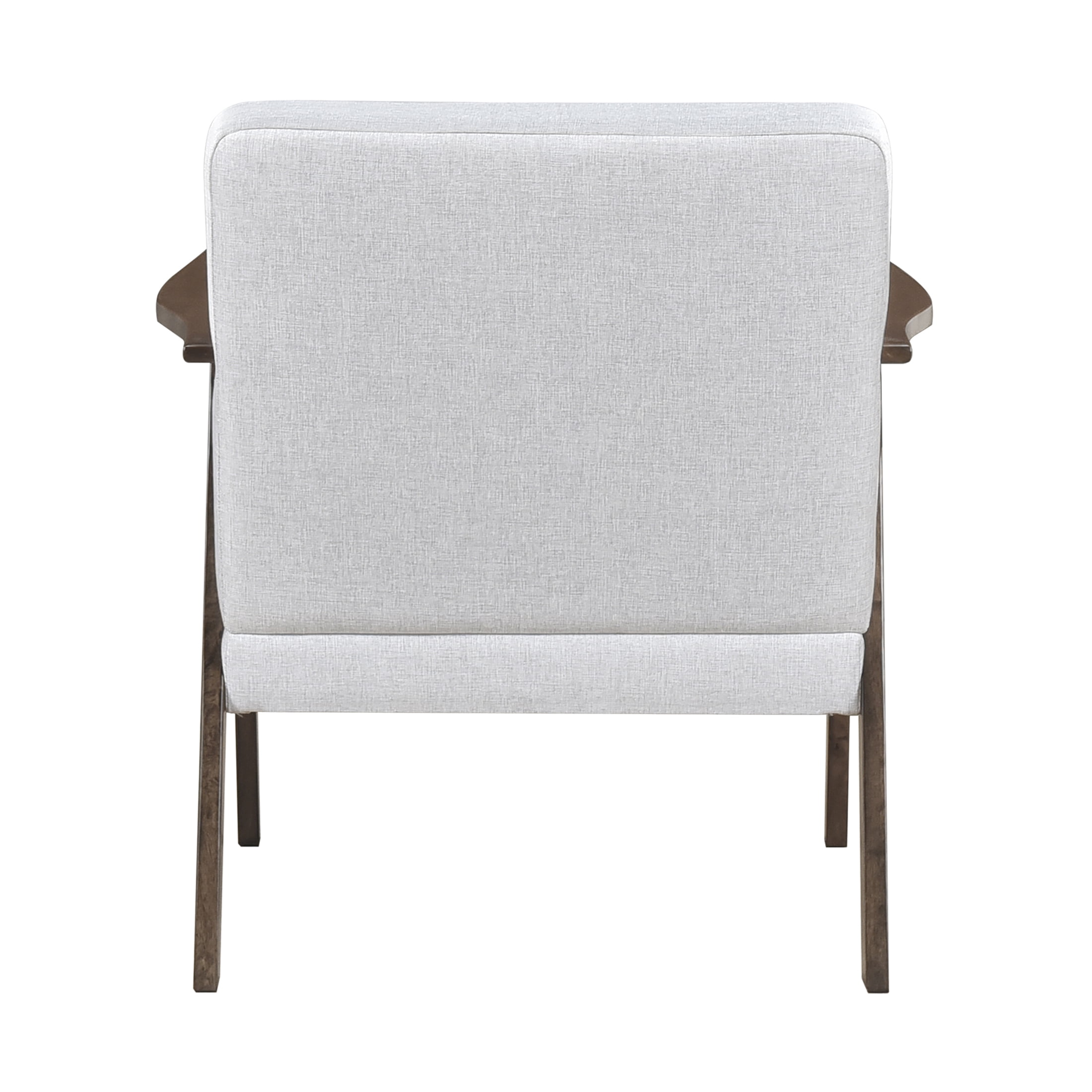 OakvillePark Harrowveil Textured Fabric Accent Chair, Gray/Brown Wood