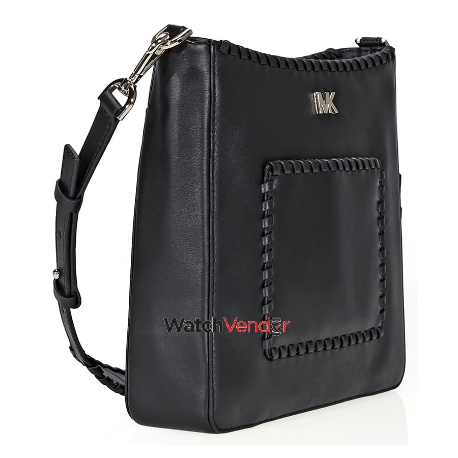 gloria whipstitched leather messenger