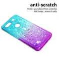 thumbnail image 4 of FIEWESEY For Google Pixel 3 XL Lite Phone Case Glitter Case Sparkle Glitter Flowing Liquid Quicksand with Shiny Bling Diamond Women Girls Cute Phone Case For for Google Pixel 3 XL Lite - Green+Purple, 4 of 6
