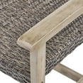 thumbnail image 6 of GDF Studio Savannah Outdoor Wood and Wicker Club Chairs, Set of 2, Gray and Mixed Black, 6 of 9