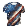 thumbnail image 4 of Men's Patriotic Pocket Detail T-Shirt, V-Neck Short Sleeve Shirt with Independence Day Theme ,Dark Blue S, 4 of 5