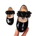 thumbnail image 7 of LYHaoo Mary Jane Girls Flats Dress Shoes Soft Insole Ankle Strap Flower Girl School Shoes for Wedding Party,Black,Sizes 6.5(5.31") Toddler, 7 of 7