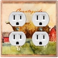 thumbnail image 1 of Metal Light Switch Plate Cover Countryside Sheep Animal Farm ANM008, 1 of 13
